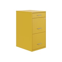 Space Solutions SOHO Organizer 3-Drawer Vertical File Cabinet, Letter Size, Lockable, Goldfinch (252