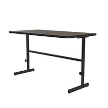 Correll 30W Rectangular Adjstable Standing Desk, Walnut (CST3060TF-01)