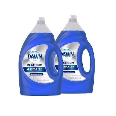 Dawn Platinum Dish Soap, Refreshing Rain, 54.8 fl. oz., 2/Pack (04504)
