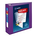 Avery Heavy Duty 3 3-Ring View Binders, One Touch EZD Ring, Purple (79810)