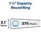 Avery 1 1/2" 3-Ring Non-View Binders, Blue (03400)
