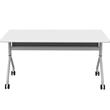 Safco Rumba Training Room Table, 30 x 60, Designer White (RBA6030FLSLDSWT)