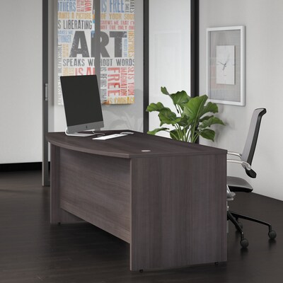 Bush Business Furniture Studio C 72W Bow Front Desk, Storm Gray (SCD172SG)