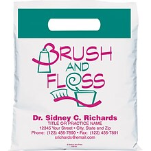 Medical Arts Press® Dental Personalized Small 2-Color Supply Bags; 7-1/2x9, Dental Icons, Brush and