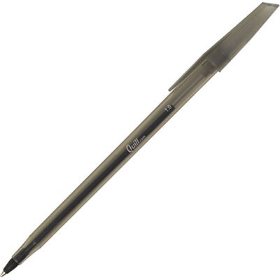 Quill Brand® Ballpoint Stick Pens; Medium Point, Black, Dozen