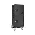 Luxor Lockable 20-Unit Modular Charging Cart, Black Steel (LLMC20SP)