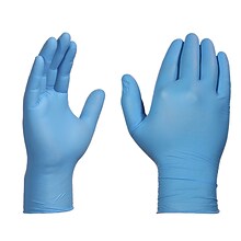 Ammex X3 Nitrile Gloves, Large, Blue, 100/Box (X346100)