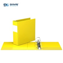 Davis Group Premium Economy 3 3-Ring Non-View Binders, D-Ring, Yellow, 6/Pack (2305-05-06)