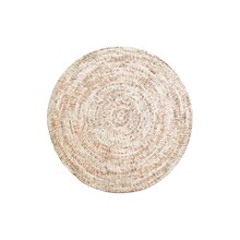 Premium Handcrafted 48x48 Nursery & Baby Wool Rug with Natural Sea Grass Inner Layer - Durable, Styl