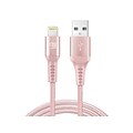 LAX Apple MFI Certified 4 Feet Strong Braided Lightning USB Data Synch Charging Cable, Rose Gold