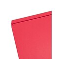 Smead File Folder, Reinforced Straight-Cut Tab, Letter Size, Red, 100/Box (12710)