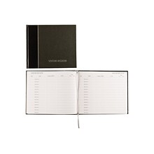 Rediform Visitor Book, 9.88 x 8.5, Black, 64 Sheets/Book (RED57802)
