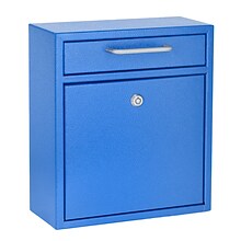 AdirOffice Ultimate Locking Wall Mounted Drop Box, Medium, Blue (631-05-BLU-PKG)