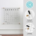 Martha Stewart Grayson Acrylic Black Print Dry Erase Wall Calendar, 14 x 14 (BRAC3636BKCLRBK)