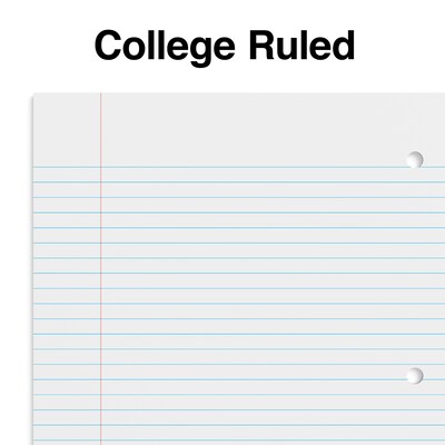 Staples 1-Subject Notebook, 8" x 10.5", College Ruled, 70 Sheets, Blue (TR27500)