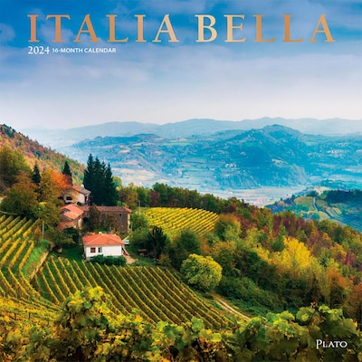2024 Plato Italia Bella 12 x 24 Monthly Wall Calendar (9781975465933)