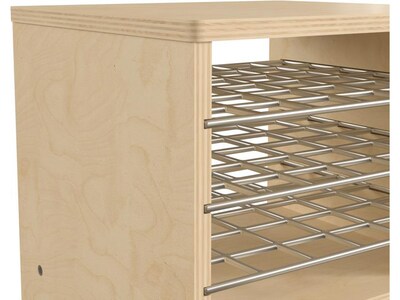 Flash Furniture Bright Beginnings 9-Section Art Drying Rack, 24.25"H x 14"W x 12.75"D, Natural Birch Plywood (MK-ME088031-GG)