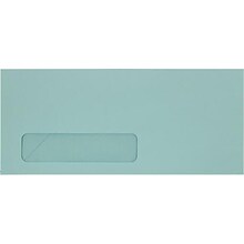 LUX Moistenable Glue #10 Window Envelope, 4 1/2 x 9 1/2, Pastel Blue, 50/Pack (11816-50)