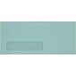 LUX Moistenable Glue #10 Window Envelope, 4 1/2" x 9 1/2", Pastel Blue, 50/Pack (11816-50)