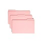 Smead File Folder, Reinforced 1/3-Cut Tab, Legal Size, Pink, 100/Box (17634)