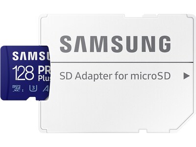 Samsung PRO Plus 128GB microSDXC Memory Card with Adapter, Class 10, UHS-I, V30 (MB-MD128SA/AM)