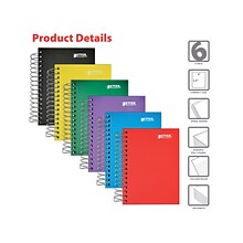 Better Office 1-Subject Notebooks, 4 x 5.5, College Ruled, 200 Sheets, 6/Pack (25906-6PK)