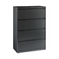 Hirsh Industries® Lateral File Cabinet, 4 Letter/Legal/A4-Size File Drawers, Charcoal, 36 x 18.62 x 52.5