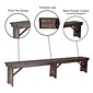Flash Furniture HERCULES Solid Pine 3-Seat Folding Farm Bench, Mahogany (XAB96X12LMG)