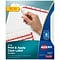 Avery Index Maker Paper Dividers with Print & Apply Label Sheets, 8 Tabs, White, 5 Sets/Pack (11437)