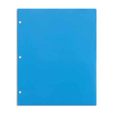 Staples® 3-Hole Punched 2-Pocket Portfolios, Blue (52808)