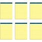 TOPS Docket Notepads, 8.5" x 11.75", Narrow Ruled, Canary, 100 Sheets/Pad, 6 Pads/Pack (TOP 63376)