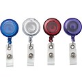 Advantus Clip On Badge Reels, Assorted Colors, 20/Pack (97759)