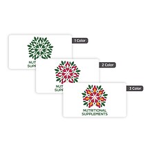 Custom Print Advertising Label, 1-3/4 x 3-1/4 Rectangle, 1 Standard Color, 1-Sided, 250 Labels/Rol