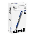 uniball Gel Grip Gel Pens, Medium Point, 0.7mm, Blue Ink, 12/Pack (65451)