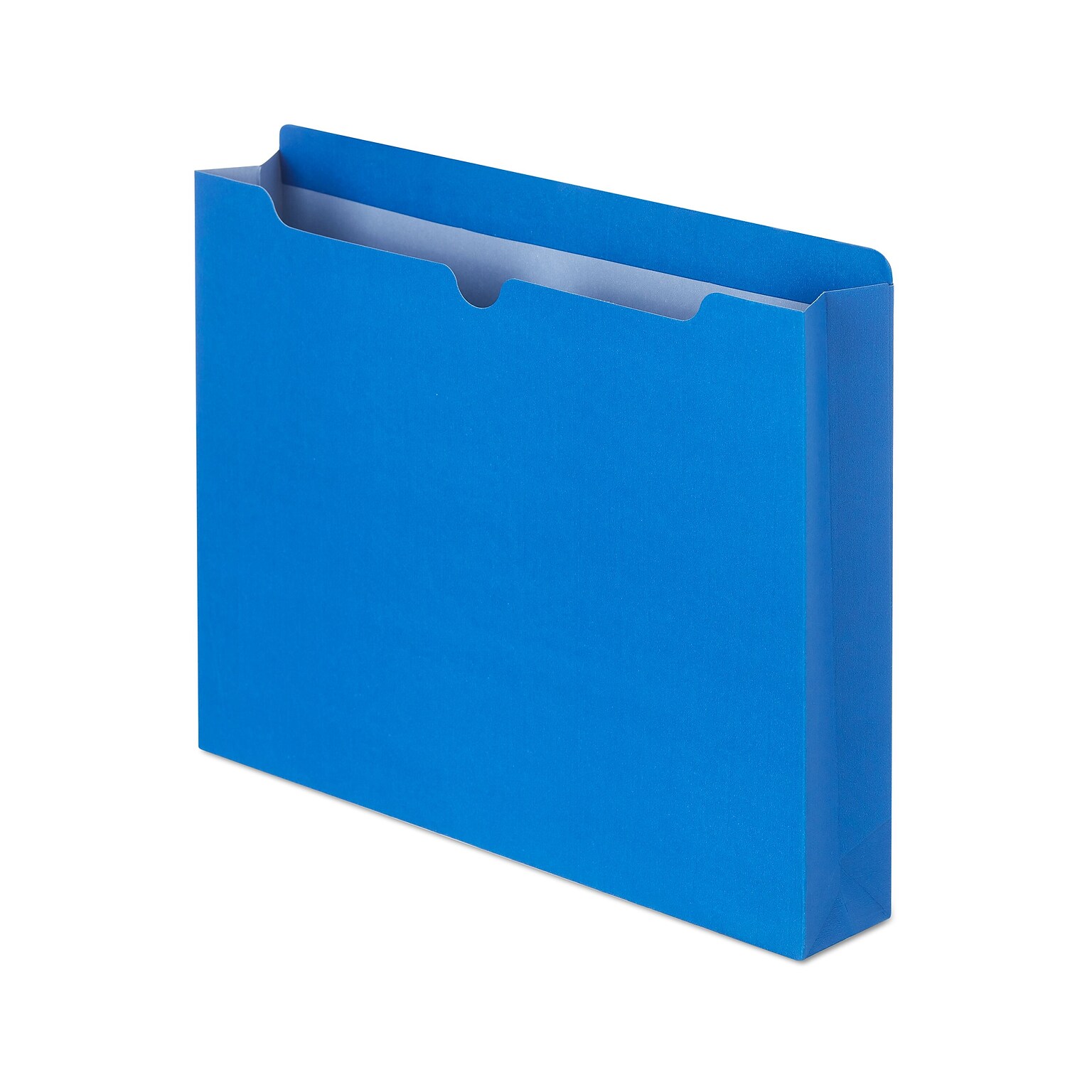 Quill Brand® Reinforced File Jacket, 2 Expansion, Letter Size, Blue, 50/Box (74920BE)