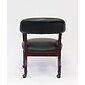 Boss Office Products Captain's Guest Armchair; With Casters, Black