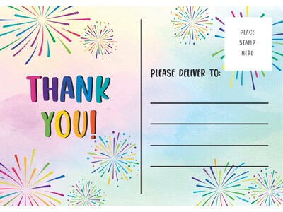 Better Office Thank You Card, 4.25 x 6, Multicolor, 50/Pack (64633-50PK)