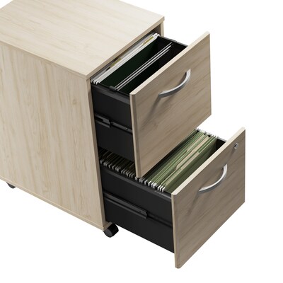 Bush Business Furniture Studio C 2 Drawer Mobile File Cabinet, Natural Elm (SCF116NESU)