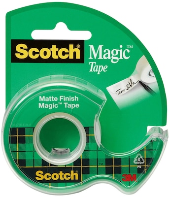 Scotch Magic Invisible Tape with Dispenser, 3/4 x 8.33 yds. (105)
