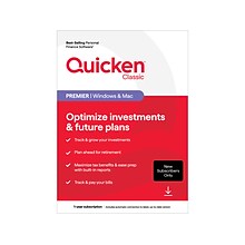 Quicken Classic Premier for 1 User, Windows/Mac/Android/iOS, Download (170477)