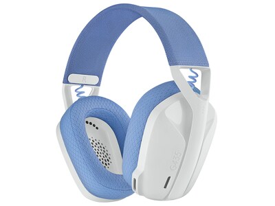 Logitech G435 Noise Canceling Bluetooth Over-the-Ear Gaming Headset, Off-White/Lilac (981-001073)