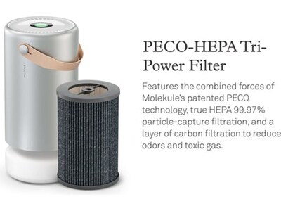 Molekule Air Pro PECO-HEPA Tri-Power Air Purifier Filter (SQ1-PHFL-US)