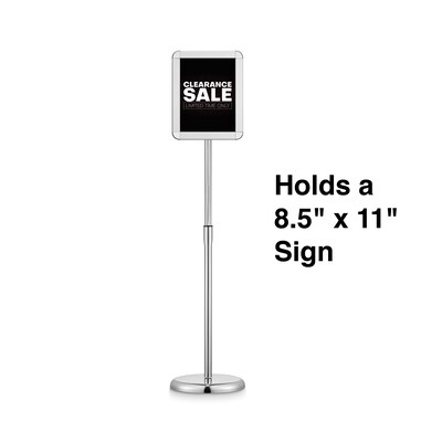 Quill Brand® Sign Holder, 8.5 x 11, Metallic (28069)