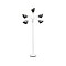 Simple Designs 67 White Metal Floor Lamp with 5 Adjustable Cone Shades (LF2006-GOW)