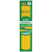 Ticonderoga The Worlds Best Pencil Wooden Pencil, 2.2mm, #3 Hard Lead, Dozen (X13883X)