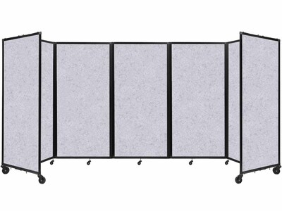Versare The Room Divider 360 Freestanding Folding Portable Partition, 72H x 168W, Marble Gray Soun