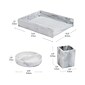 Mind Reader 3-Piece Pen Cup Catch-All Dish and Paper Tray Desk Organizer Set, Resin, Gray (MARDESK3-WHT)