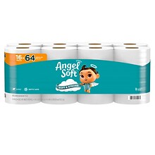 Angel Soft Mega Toilet Paper, 2-Ply, White, 320 Sheets/Roll, 16 Rolls/Pack (79423/01)