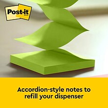 Post-it Pop Up Sticky Notes, 3 x 3 in., 18 Pads, 100 Sheets/Pad, The Original Post-it Note, Floral F