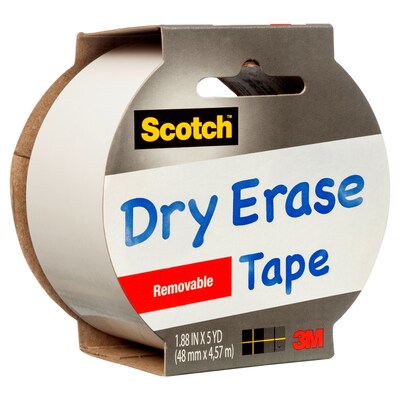 Scotch™ Dry EraseTape, 1.88" x 5 yds. (1905R-DE-WHT)